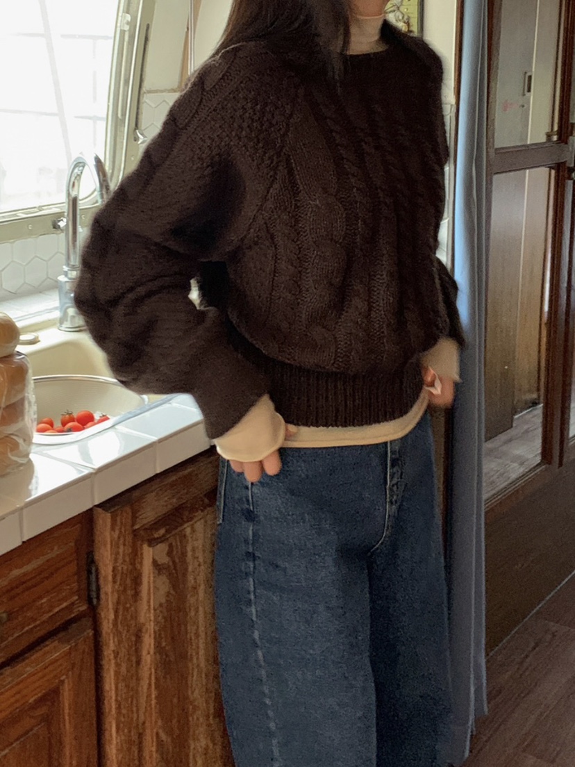 WOOD東大門㊣實拍女士新款25秋冬推薦職業熱賣時尚人氣毛衣WOOD毛衣