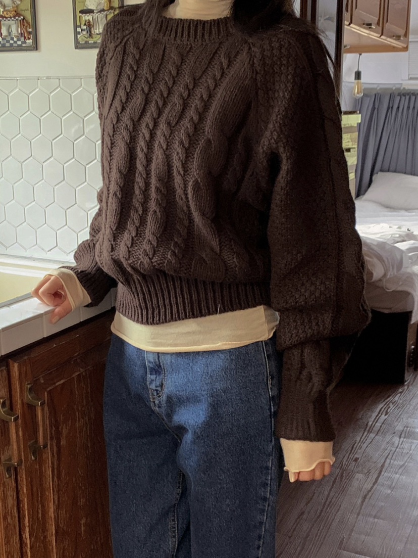 WOOD東大門㊣實拍女士新款25秋冬推薦職業熱賣時尚人氣毛衣WOOD毛衣