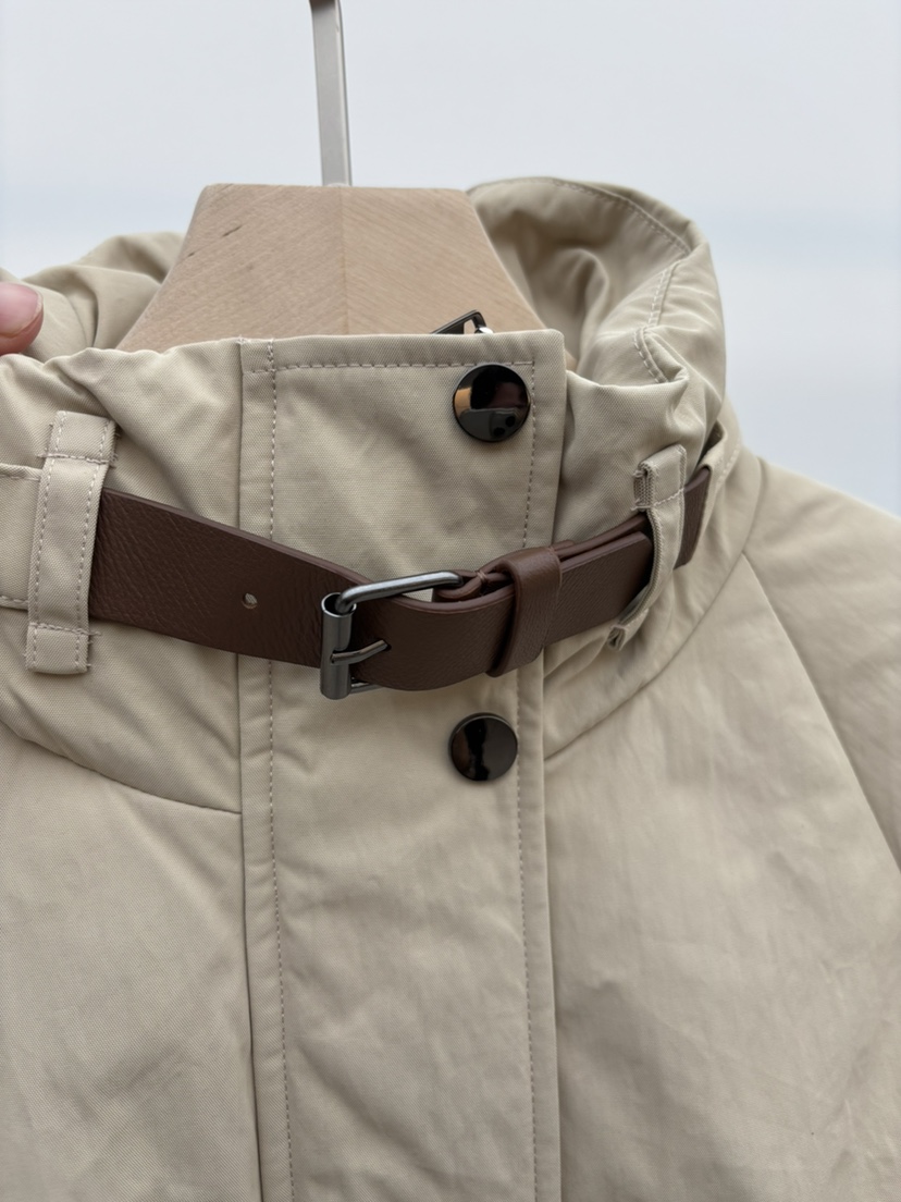 JUJU韓國代購㊣女裝新款25秋冬休閑推薦時尚人氣夾克腰帶鵝絨JUJU夾克