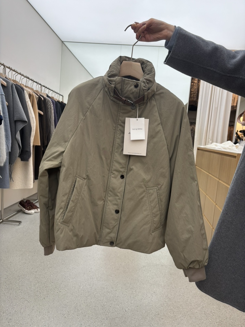 JUJU韓國代購㊣女裝新款25秋冬休閑推薦時尚人氣夾克腰帶鵝絨JUJU夾克圖色2