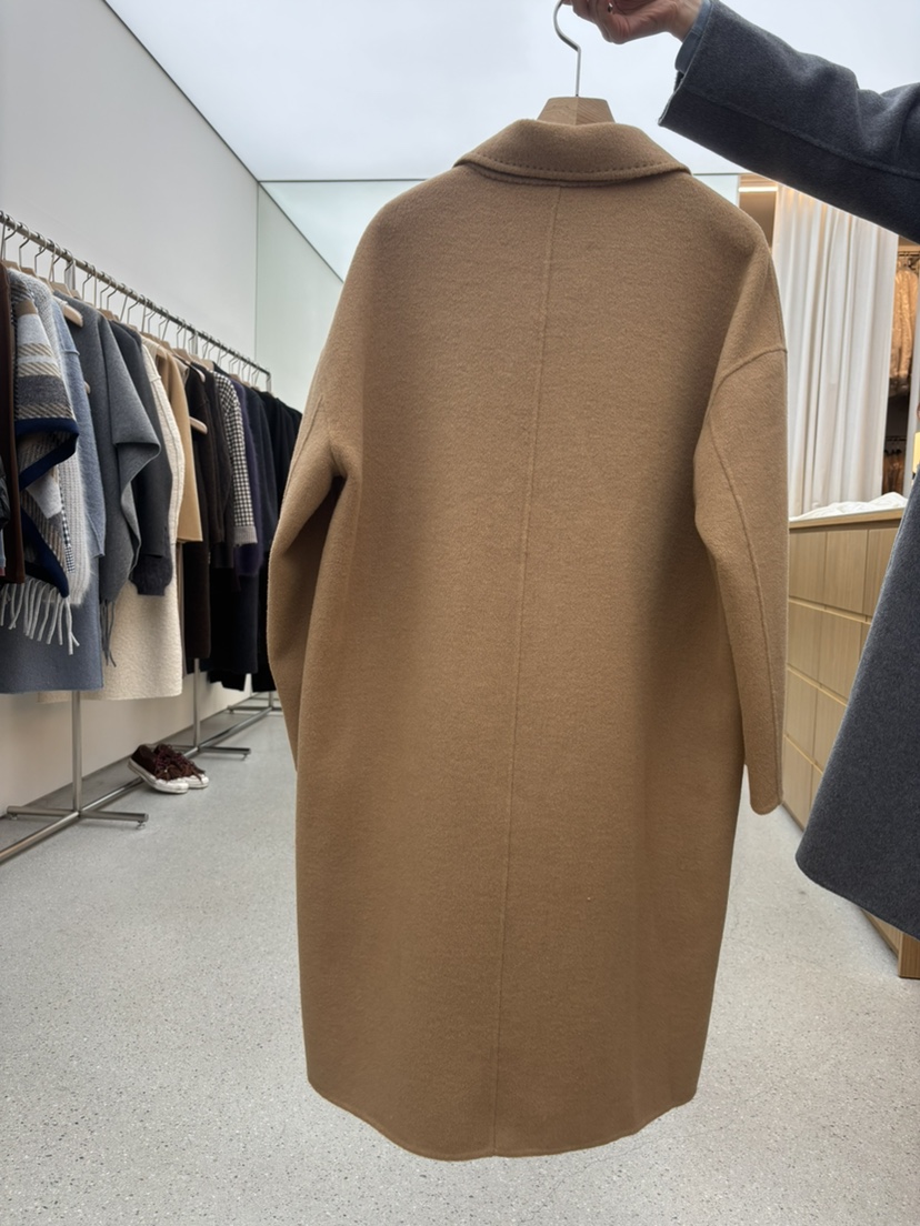 JUJU韓國直郵㊣女士新品休閑人氣職業時尚熱賣25秋冬中長款大衣JUJU中長款大衣