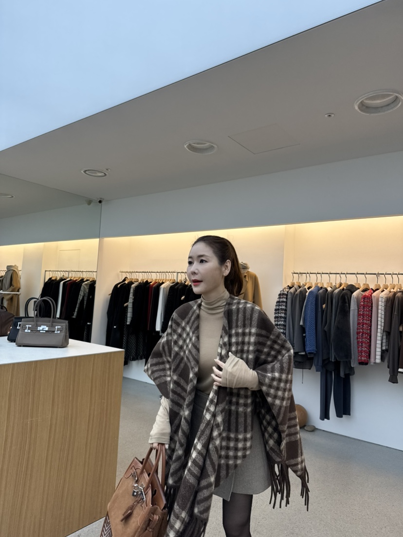 JUJU東大門㊣直郵女士新品職業時尚推薦25秋冬圍巾披肩圍巾JUJU圍巾/披肩