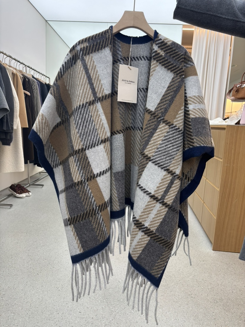 JUJU東大門㊣直郵女士新品職業時尚推薦25秋冬圍巾披肩圍巾JUJU圍巾/披肩圖色2