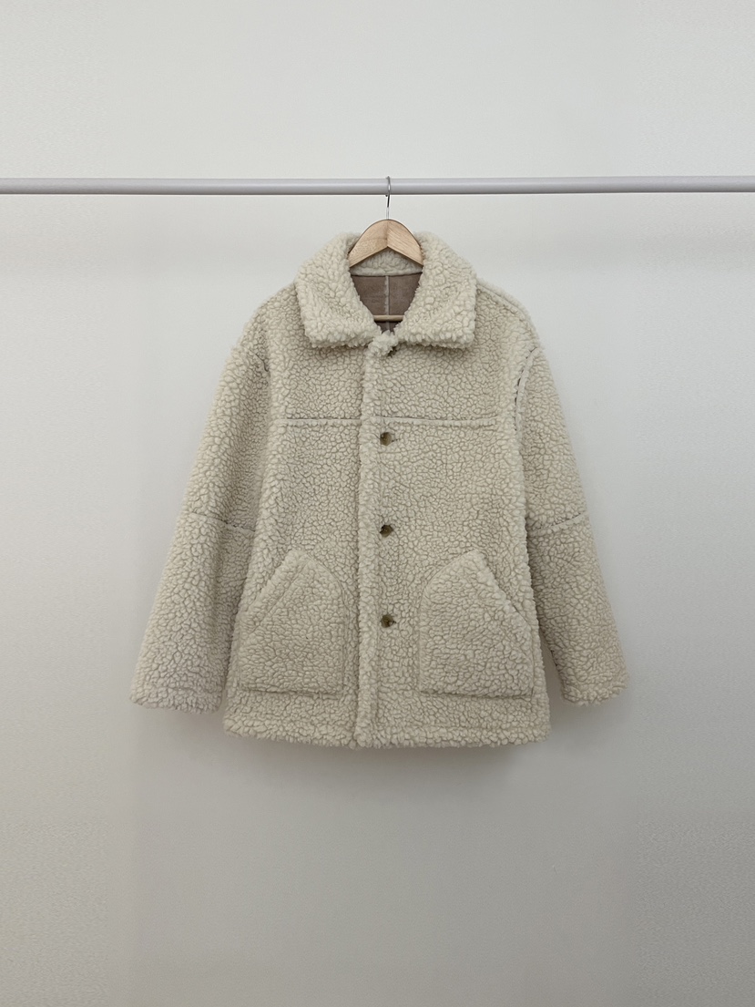 RE:OPENING韓國代購㊣女裝新款人氣職業熱賣中長款大衣兩面穿RE:OPENING中長款大衣