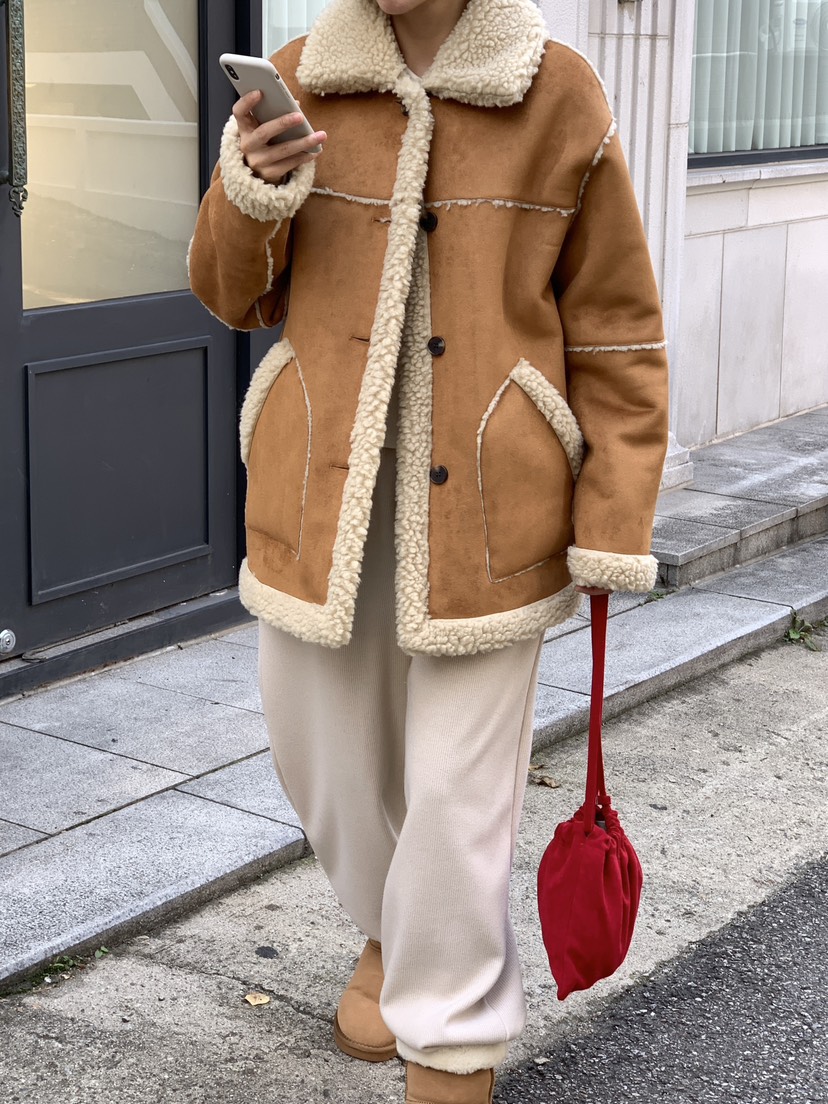 RE:OPENING韓國代購㊣女裝新款人氣職業熱賣中長款大衣兩面穿RE:OPENING中長款大衣