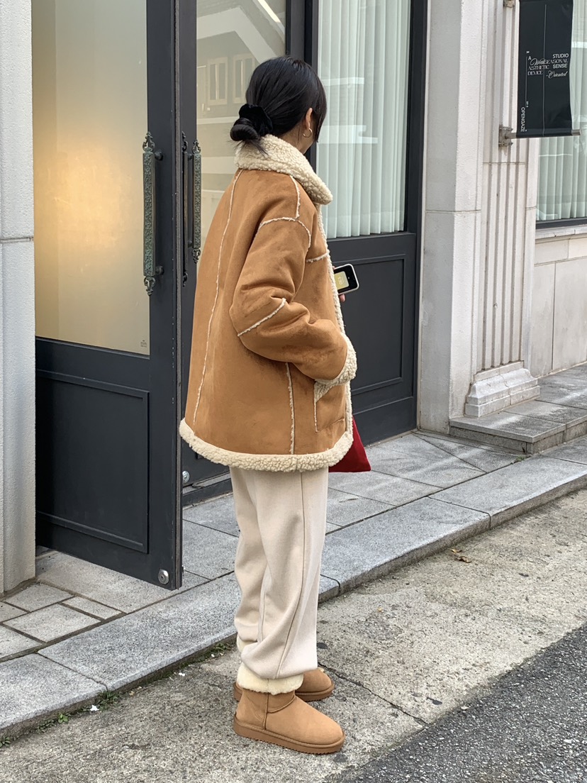 RE:OPENING韓國代購㊣女裝新款人氣職業熱賣中長款大衣兩面穿RE:OPENING中長款大衣