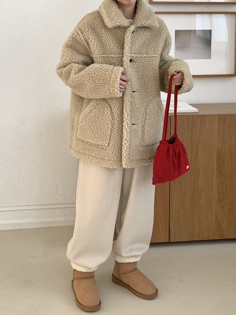 RE:OPENING韓國代購㊣女裝新款人氣職業熱賣中長款大衣兩面穿RE:OPENING中長款大衣