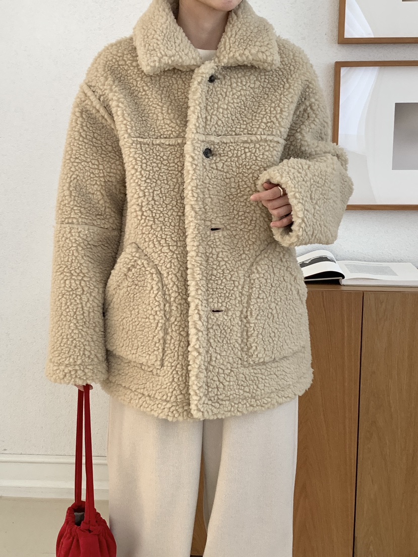 RE:OPENING韓國代購㊣女裝新款人氣職業熱賣中長款大衣兩面穿RE:OPENING中長款大衣