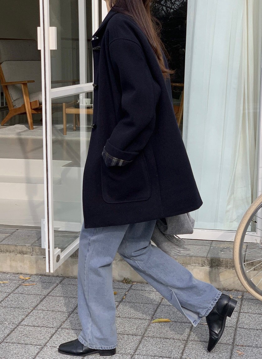 WOOD東大門㊣直郵女裝新款人氣熱賣職業時尚推薦25秋冬短款大衣WOOD短款大衣