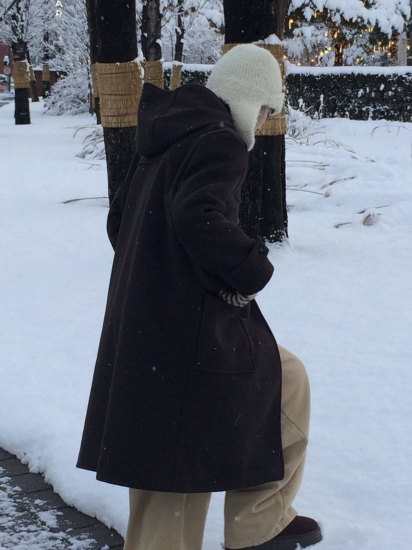 WOOD韓國直郵㊣女裝新品人氣職業時尚休閑熱賣中長款大衣雙層WOOD中長款大衣