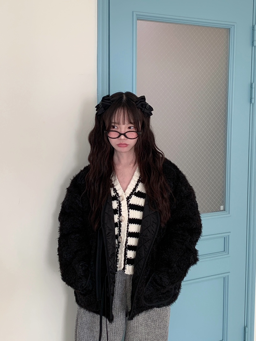 MAISONDEGLORY韓國直郵㊣女裝新款時尚人氣休閑25秋冬短款大衣MAISON DE GLORY短款大衣