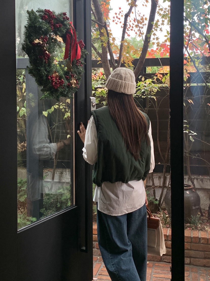 WOOD東大門㊣直郵女裝新品人氣休閑25秋冬時尚職業馬甲填充WOOD馬甲