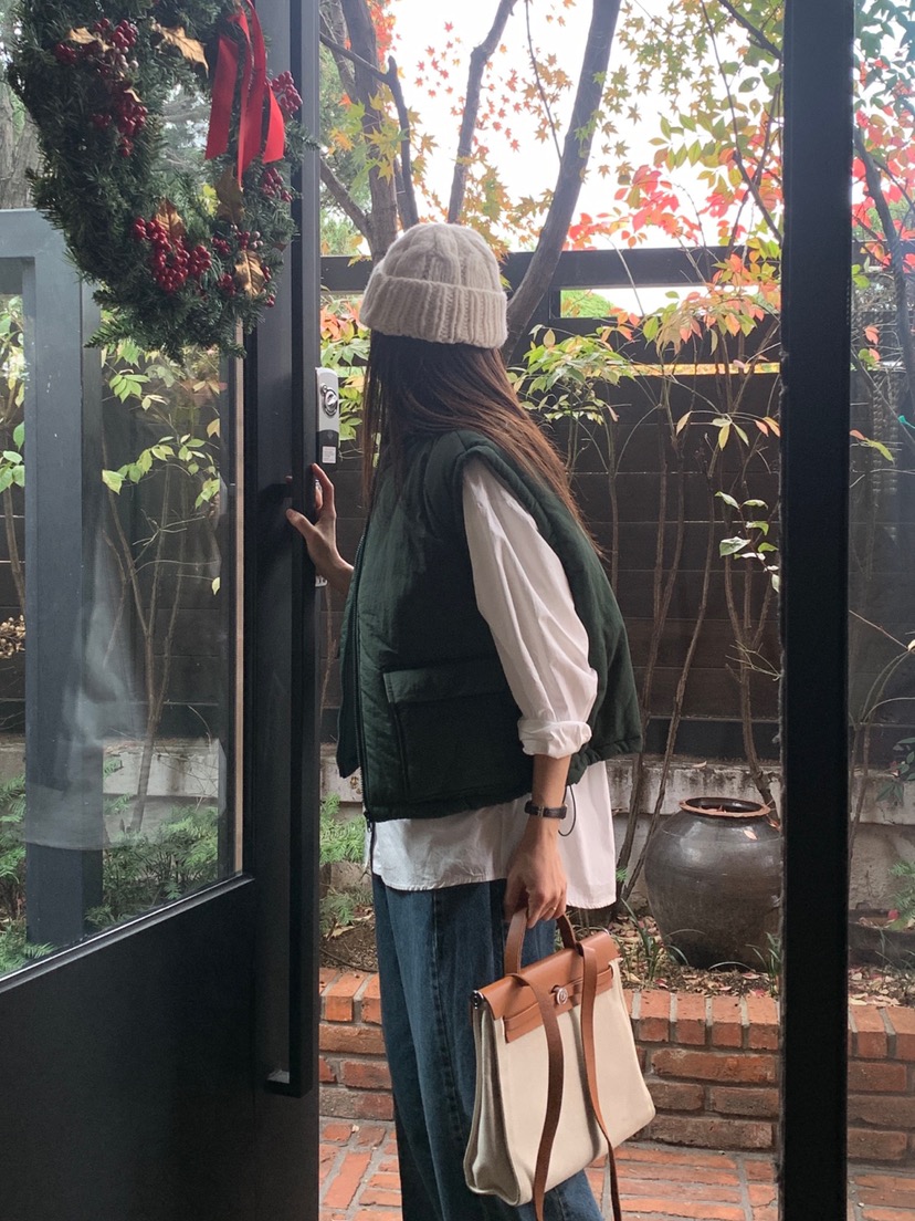 WOOD東大門㊣直郵女裝新品人氣休閑25秋冬時尚職業馬甲填充WOOD馬甲