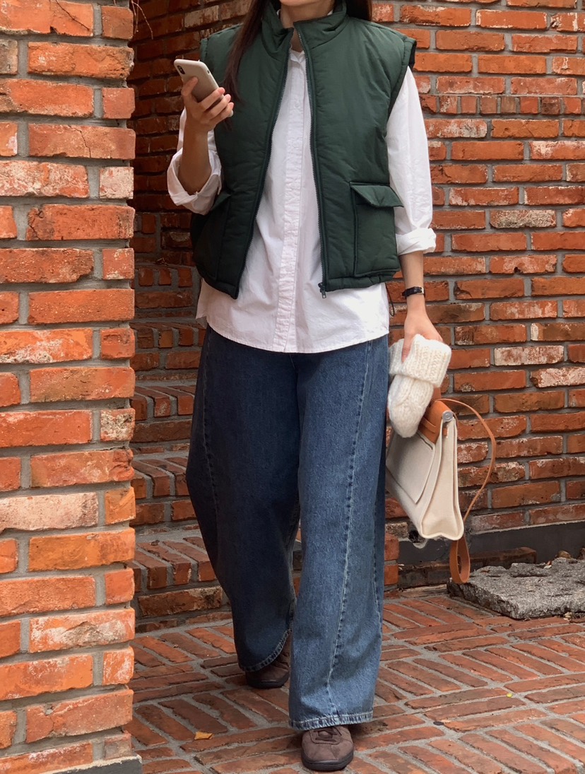 WOOD東大門㊣直郵女裝新品人氣休閑25秋冬時尚職業馬甲填充WOOD馬甲