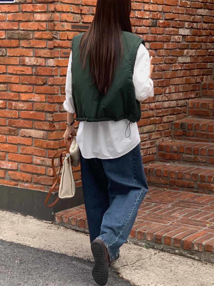 WOOD東大門㊣直郵女裝新品人氣休閑25秋冬時尚職業馬甲填充WOOD馬甲