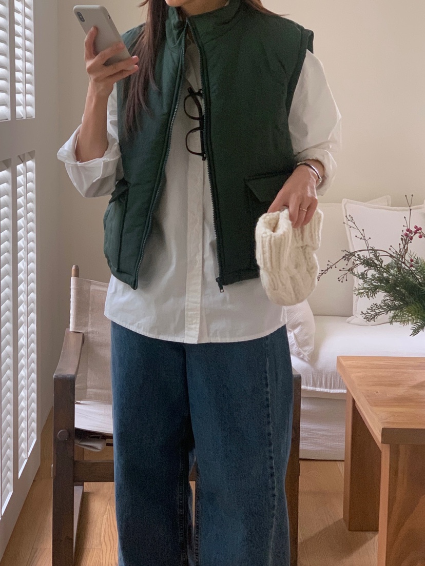 WOOD東大門㊣直郵女裝新品人氣休閑25秋冬時尚職業馬甲填充WOOD馬甲