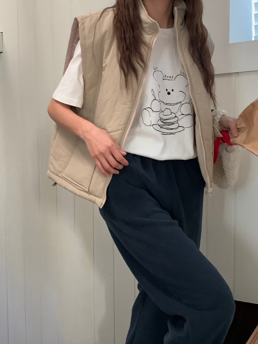 WOOD東大門㊣直郵女裝新品人氣休閑25秋冬時尚職業馬甲填充WOOD馬甲