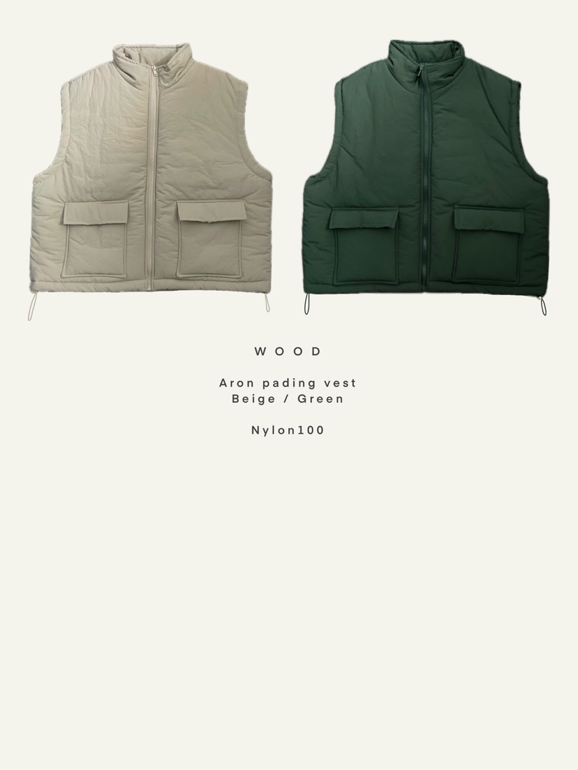 WOOD東大門㊣直郵女裝新品人氣休閑25秋冬時尚職業馬甲填充WOOD馬甲