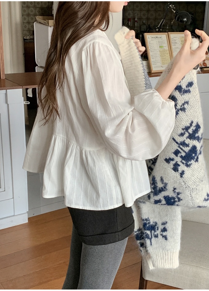 FRILL-T韓國代購㊣女士新品時尚熱賣推薦休閑職業襯衫蕾絲衫FRILL-T襯衫/蕾絲衫