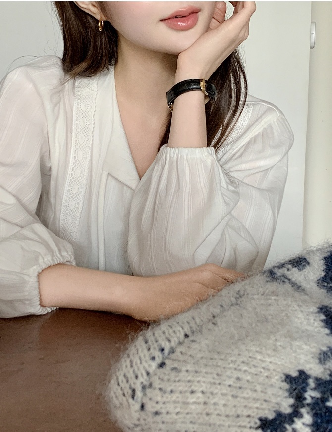 FRILL-T韓國代購㊣女士新品時尚熱賣推薦休閑職業襯衫蕾絲衫FRILL-T襯衫/蕾絲衫