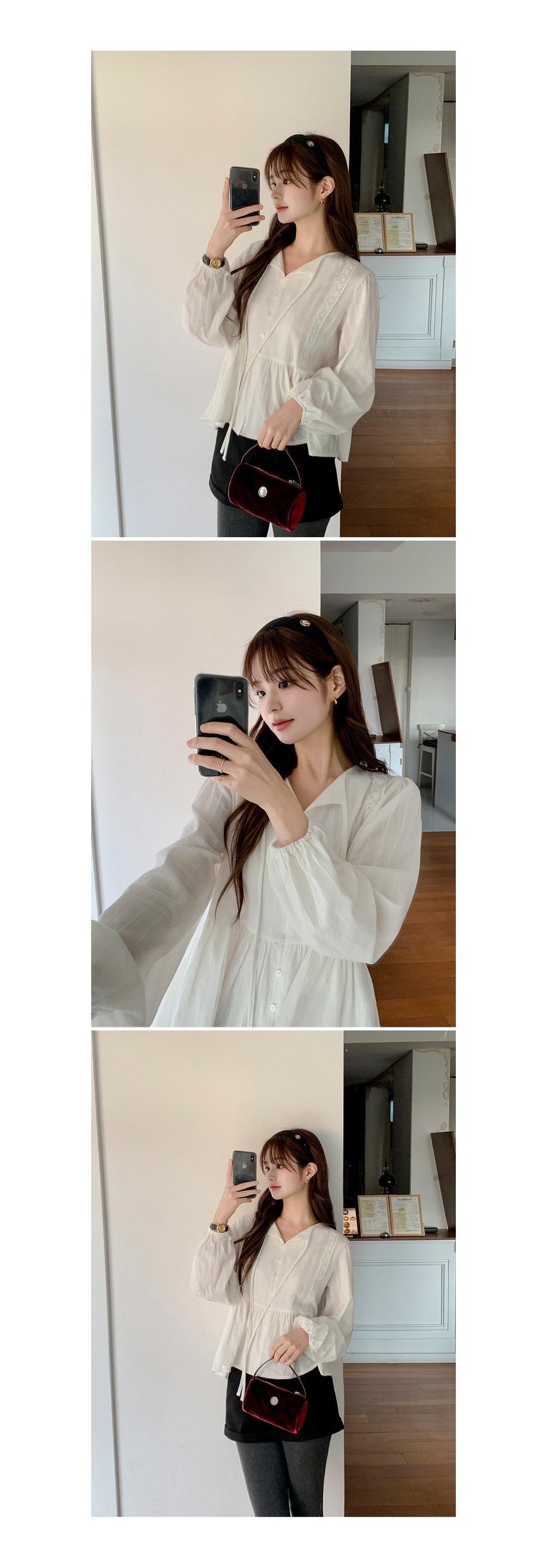 FRILL-T韓國代購㊣女士新品時尚熱賣推薦休閑職業襯衫蕾絲衫FRILL-T襯衫/蕾絲衫