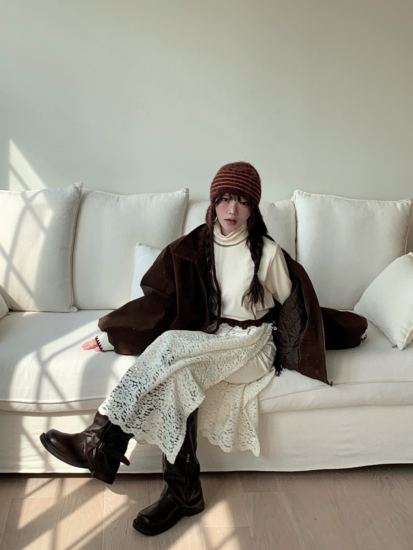 MAISONDEGLORY東大門㊣直郵女士新款休閑人氣職業長裙裹身裙MAISON DE GLORY長裙