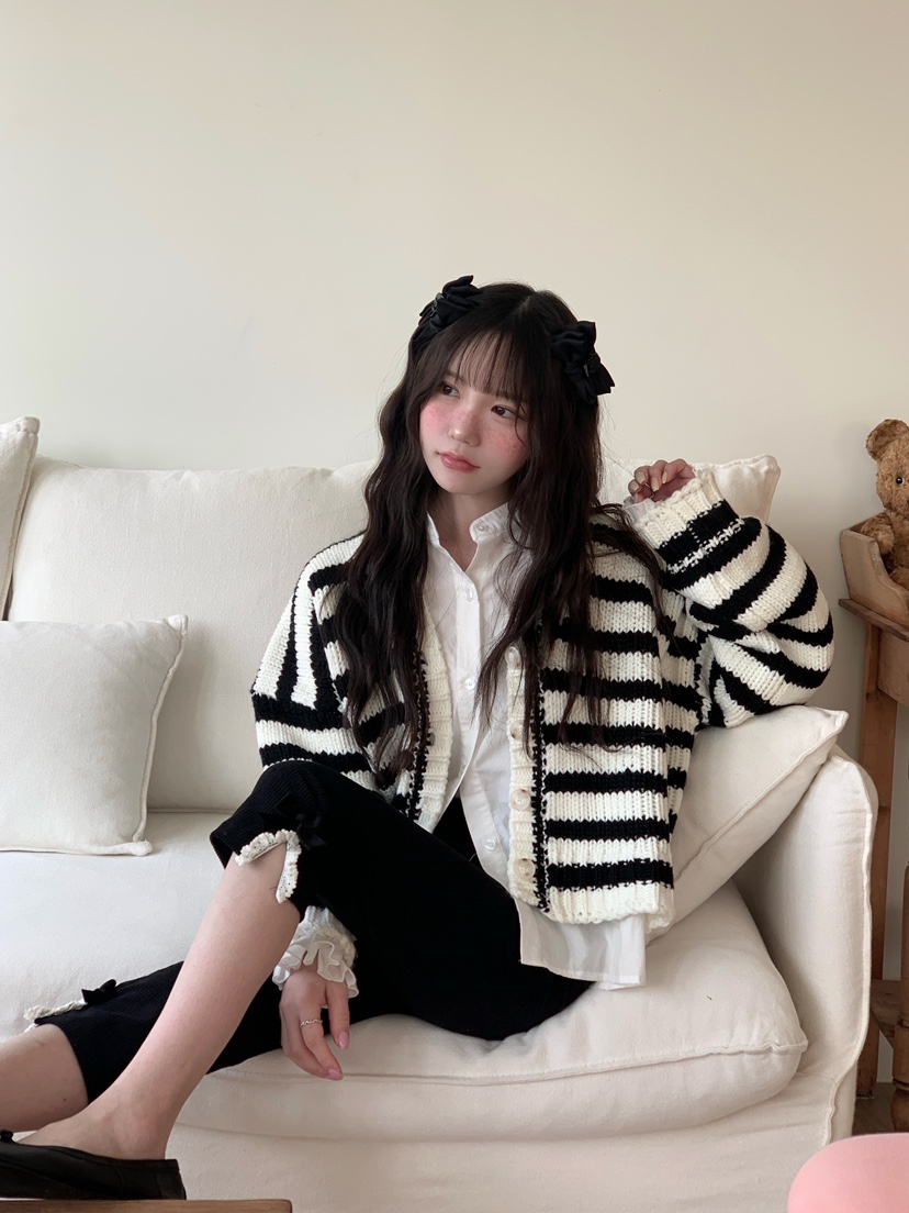 MAISONDEGLORY韓國直郵㊣女裝新品休閑推薦針織衫奶油色羊毛衫MAISON DE GLORY針織衫