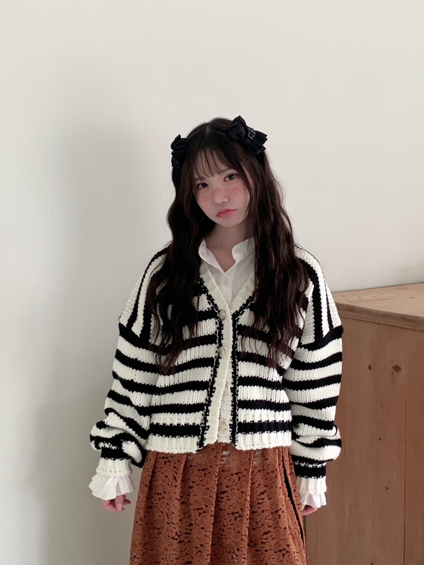 MAISONDEGLORY韓國直郵㊣女裝新品休閑推薦針織衫奶油色羊毛衫MAISON DE GLORY針織衫