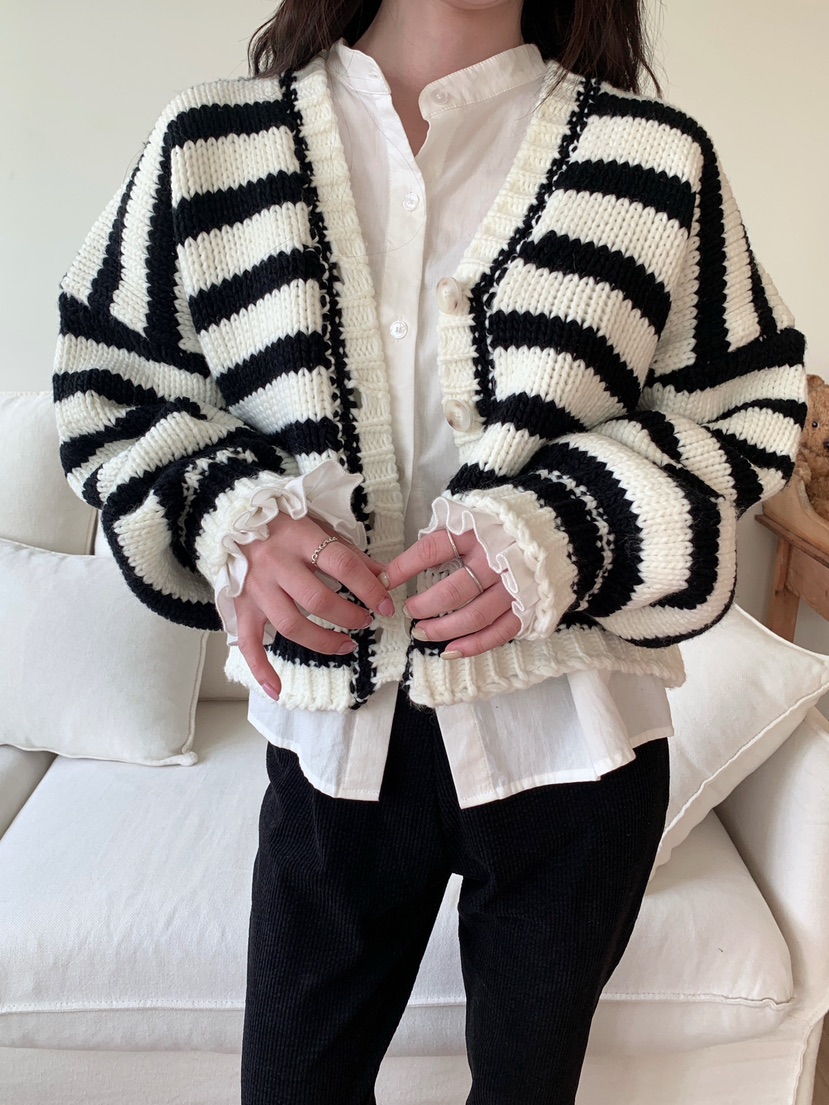 MAISONDEGLORY韓國直郵㊣女裝新品休閑推薦針織衫奶油色羊毛衫MAISON DE GLORY針織衫