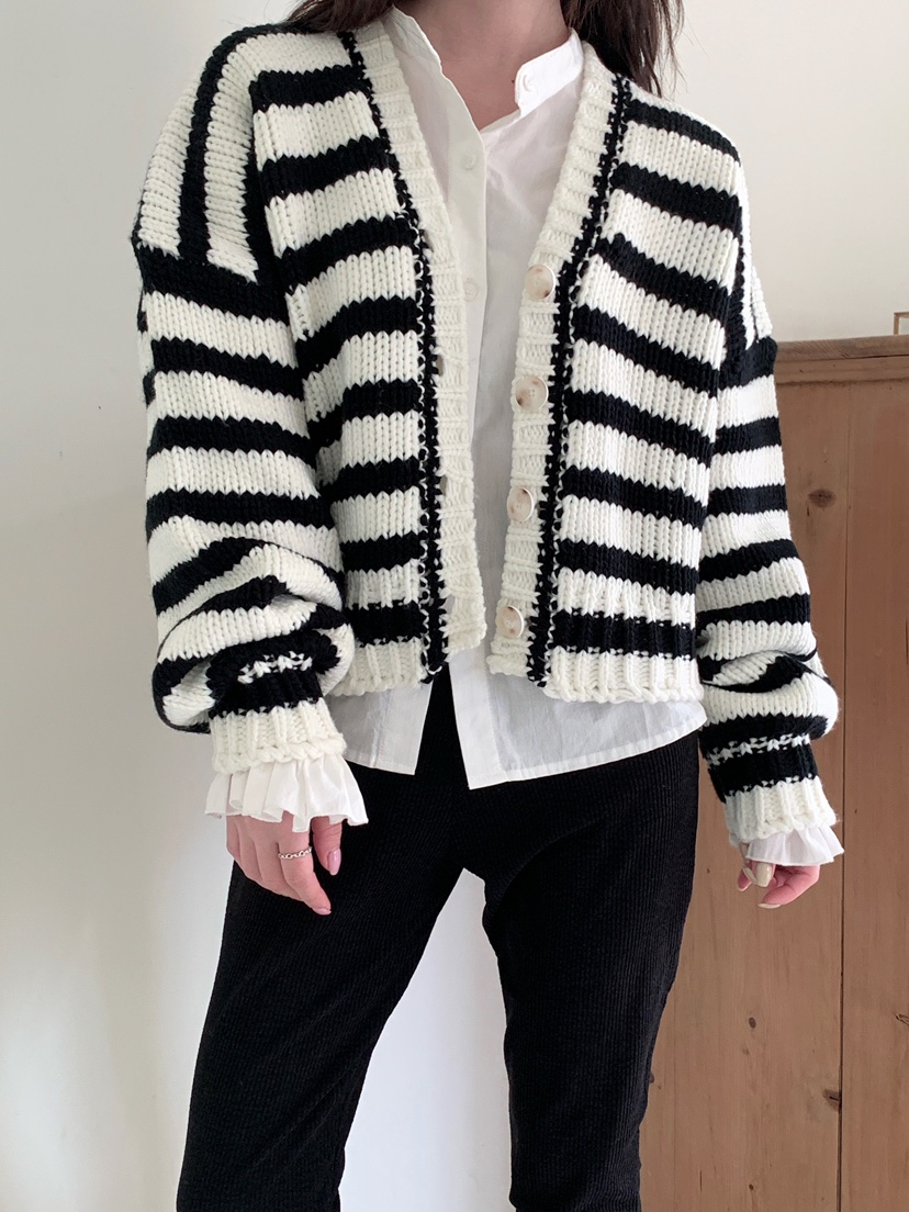 MAISONDEGLORY韓國直郵㊣女裝新品休閑推薦針織衫奶油色羊毛衫MAISON DE GLORY針織衫