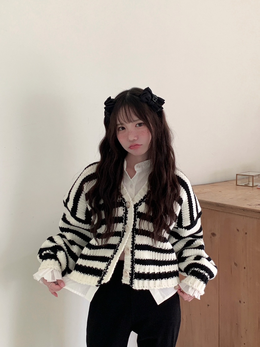 MAISONDEGLORY韓國直郵㊣女裝新品休閑推薦針織衫奶油色羊毛衫MAISON DE GLORY針織衫