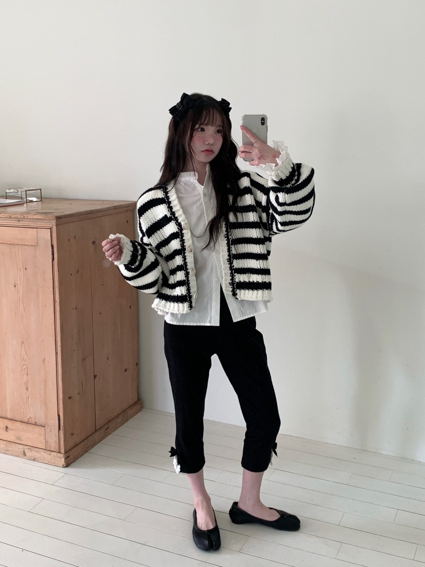 MAISONDEGLORY韓國直郵㊣女裝新品休閑推薦針織衫奶油色羊毛衫MAISON DE GLORY針織衫