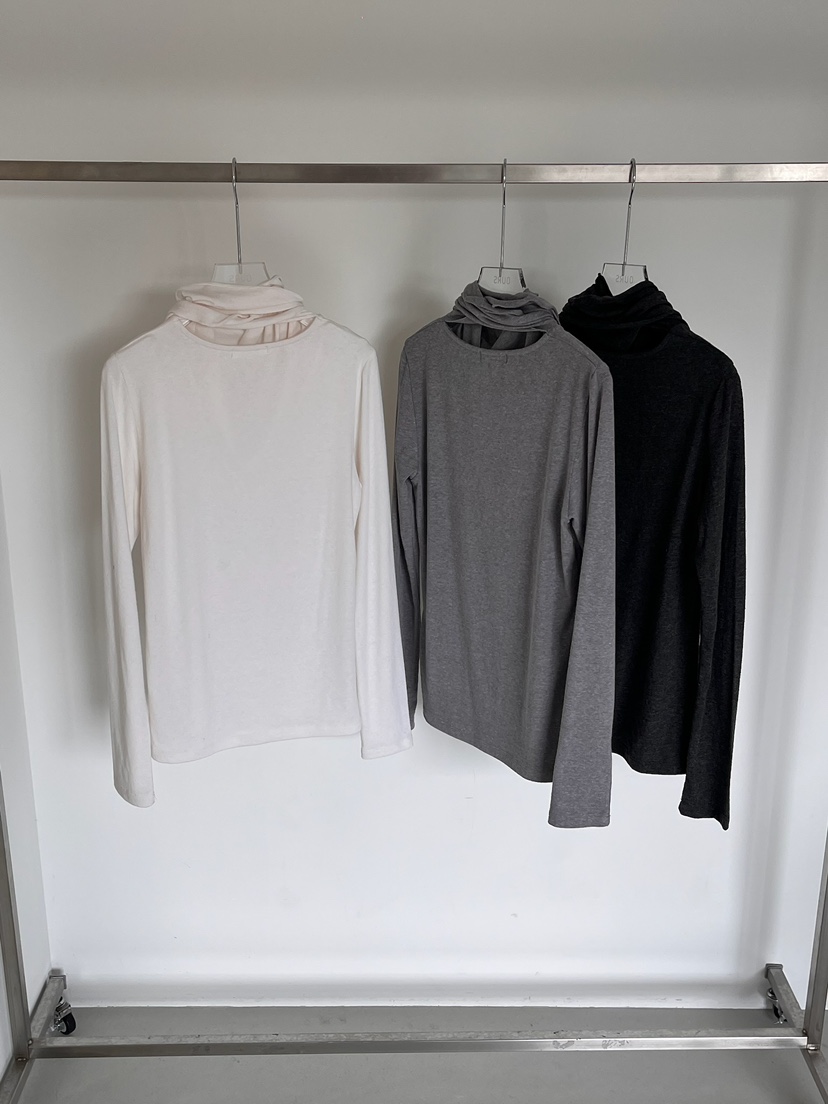 OURS韓國直郵㊣女士新品人氣時尚職業25秋冬休閑長袖T恤圍巾OURS長袖T恤