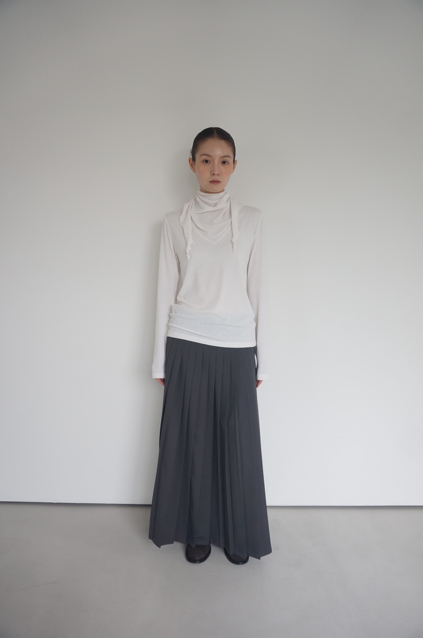 OURS韓國直郵㊣女士新品人氣時尚職業25秋冬休閑長袖T恤圍巾OURS長袖T恤