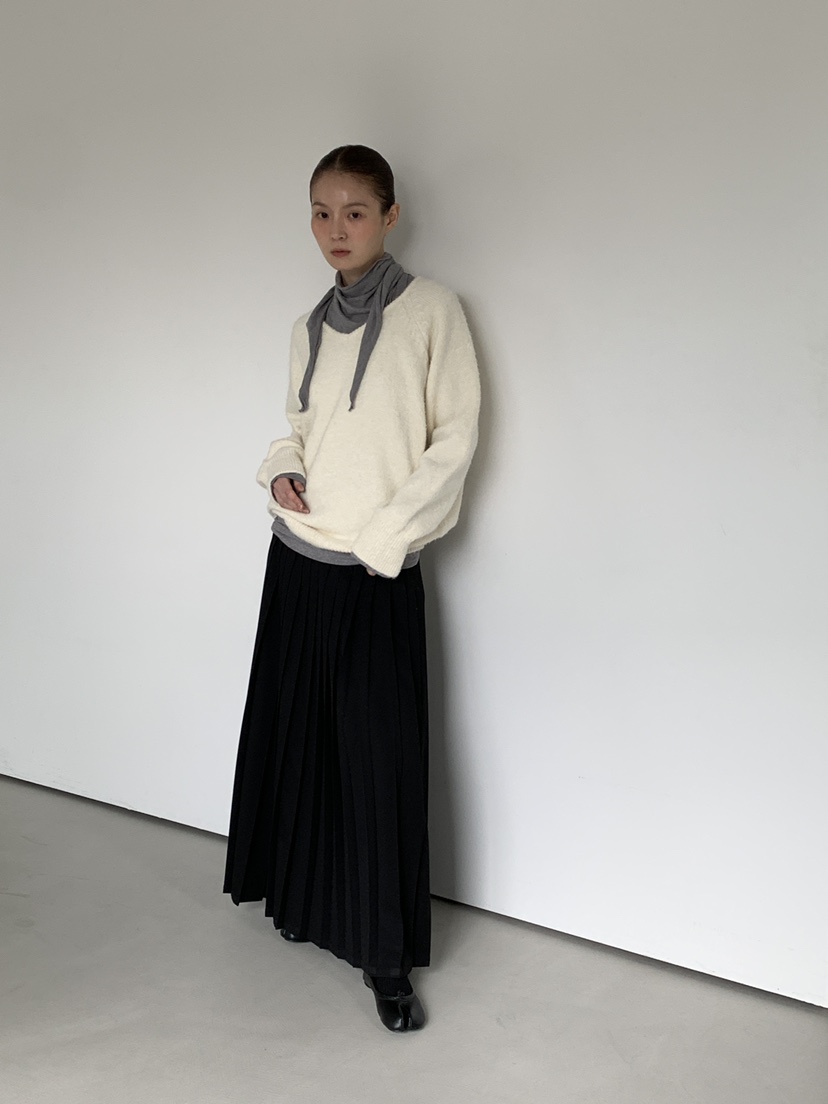 OURS韓國直郵㊣女士新品人氣時尚職業25秋冬休閑長袖T恤圍巾OURS長袖T恤