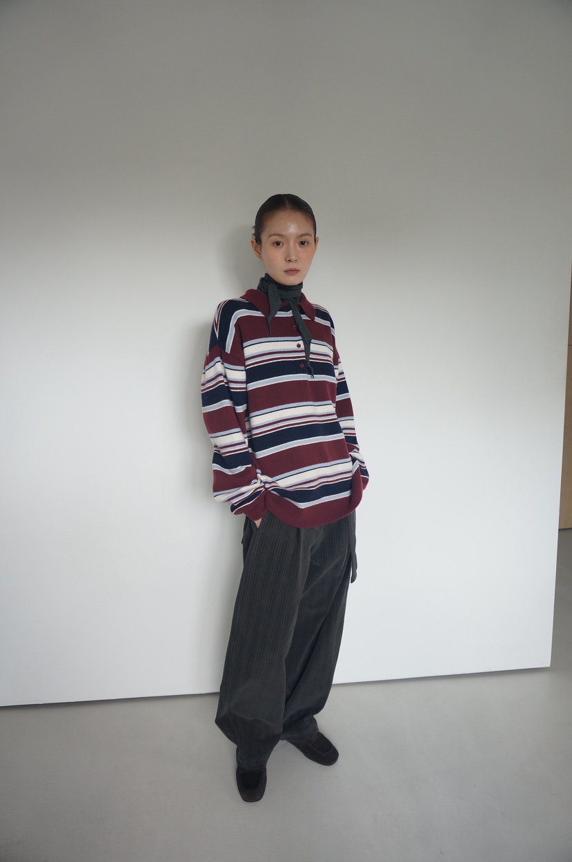 OURS韓國直郵㊣女士新品人氣時尚職業25秋冬休閑長袖T恤圍巾OURS長袖T恤