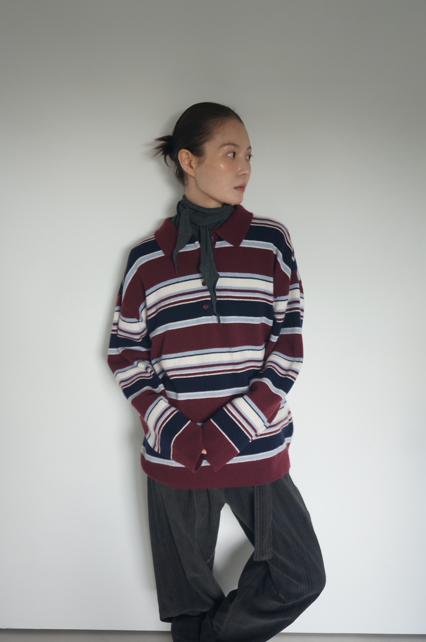 OURS韓國直郵㊣女士新品人氣時尚職業25秋冬休閑長袖T恤圍巾OURS長袖T恤