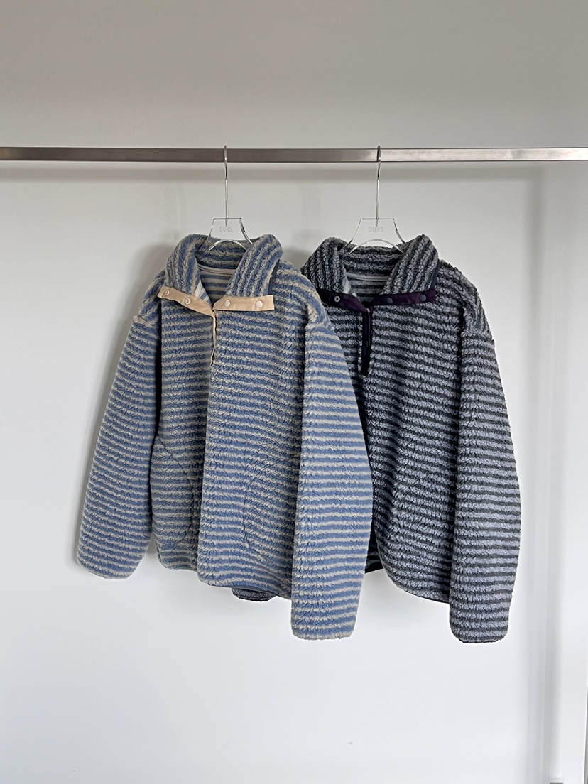 OURS韓國代購㊣女裝新款時尚熱賣職業25秋冬推薦休閑衛衣條紋OURS衛衣