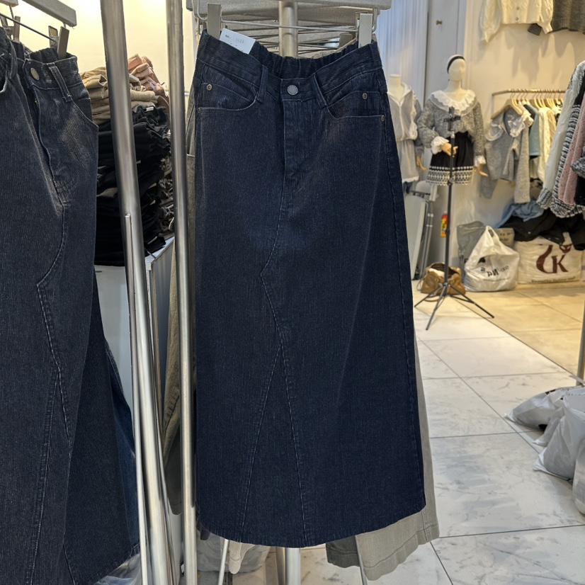 POCKET-Q東大門㊣代購女裝新款職業25秋冬熱賣人氣休閑長裙POCKET-Q長裙圖色1