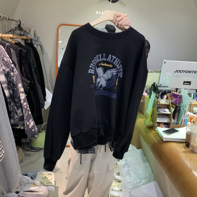 BLACKFRIDAY東大門㊣直郵女士新款人氣時尚熱賣職業衛衣加絨BLACK FRIDAY衛衣圖色1