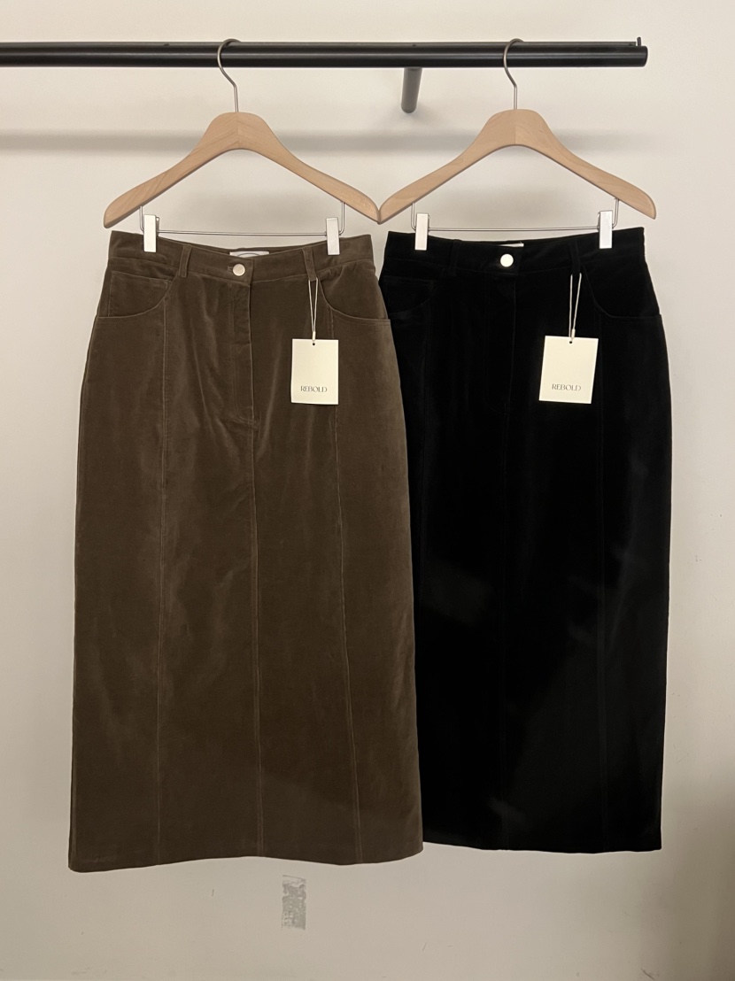 BOLD-A東大門㊣直郵女裝新款職業熱賣人氣時尚推薦長裙天鵝絨RE BOLD長裙