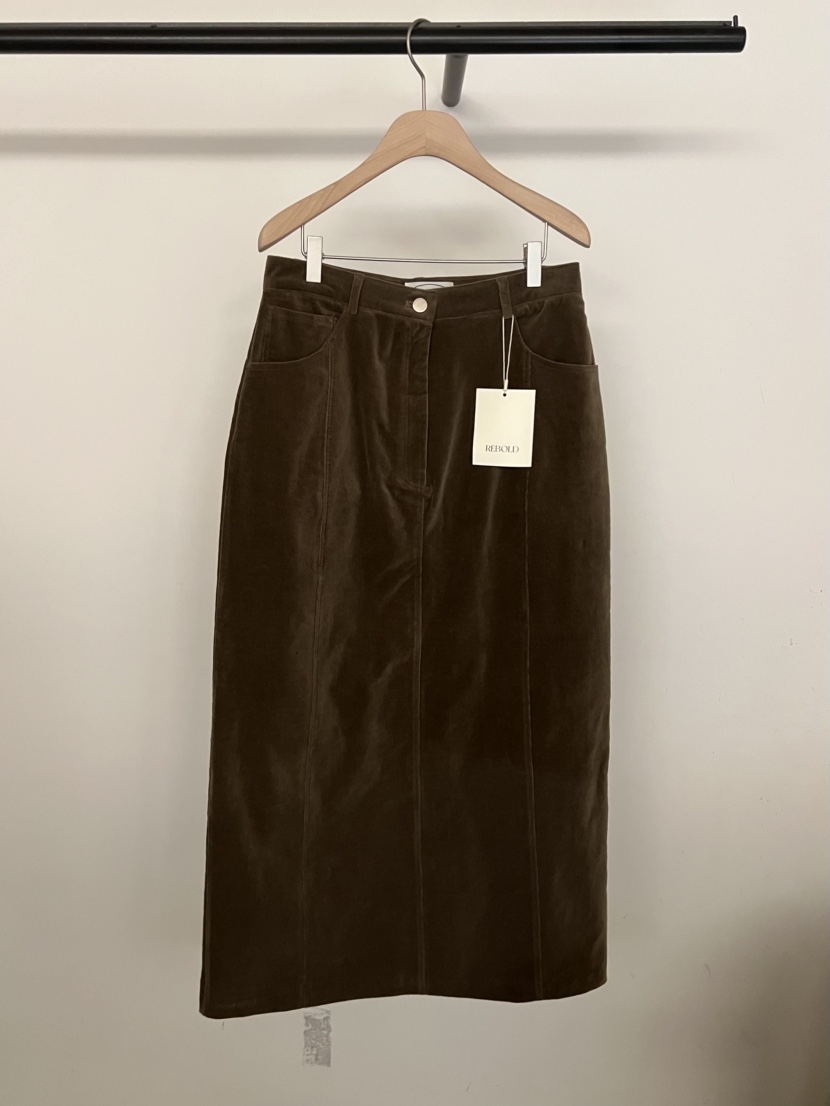 BOLD-A東大門㊣直郵女裝新款職業熱賣人氣時尚推薦長裙天鵝絨RE BOLD長裙圖色1