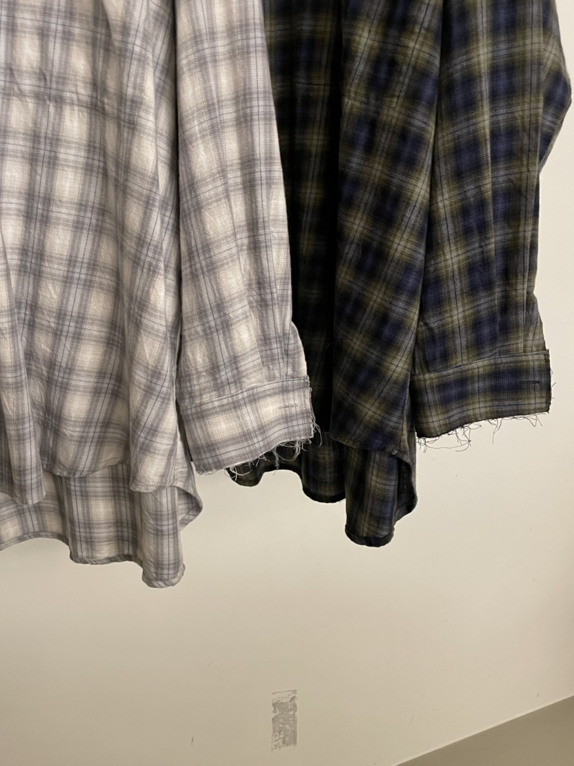 BOLD-A韓國代購㊣女士新款時尚休閑推薦襯衫蕾絲衫復古格紋RE BOLD襯衫/蕾絲衫