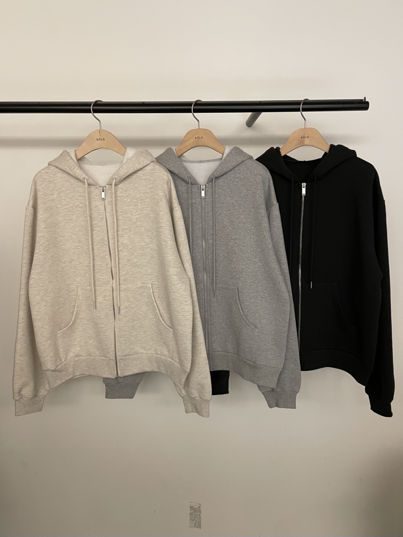 BOLD-A韓國直郵㊣女裝新品推薦時尚熱賣25秋冬衛衣加絨拉鏈RE BOLD衛衣