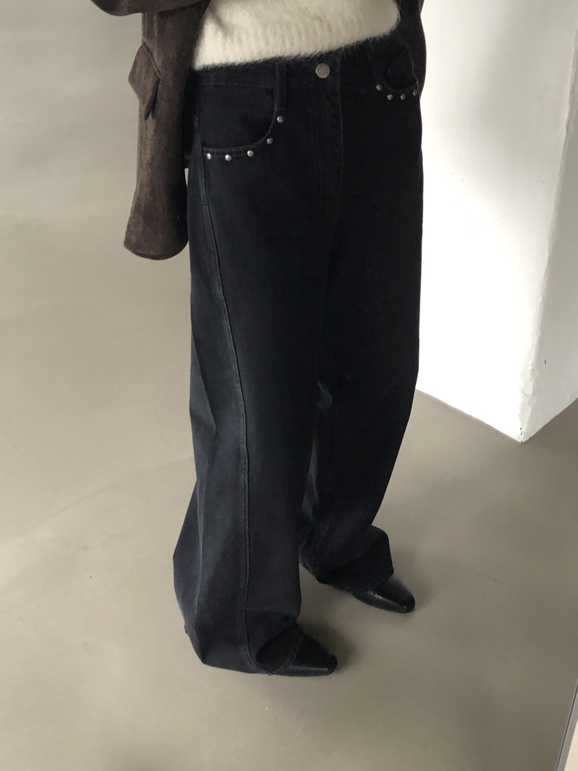 BOOMBINE東大門㊣直郵女士新款熱賣職業25秋冬人氣休閑牛仔褲BOOMBINE牛仔褲