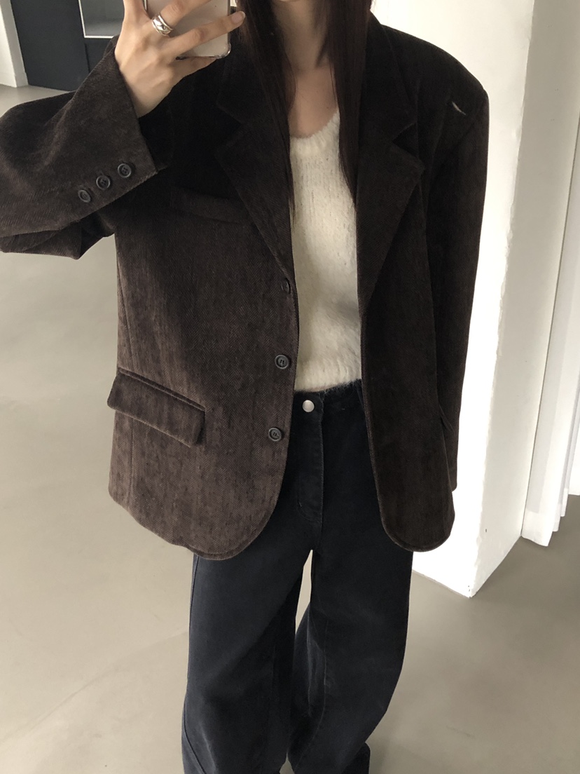 BOOMBINE東大門㊣直郵女裝新品職業推薦熱賣人氣時尚25秋冬夾克BOOMBINE夾克