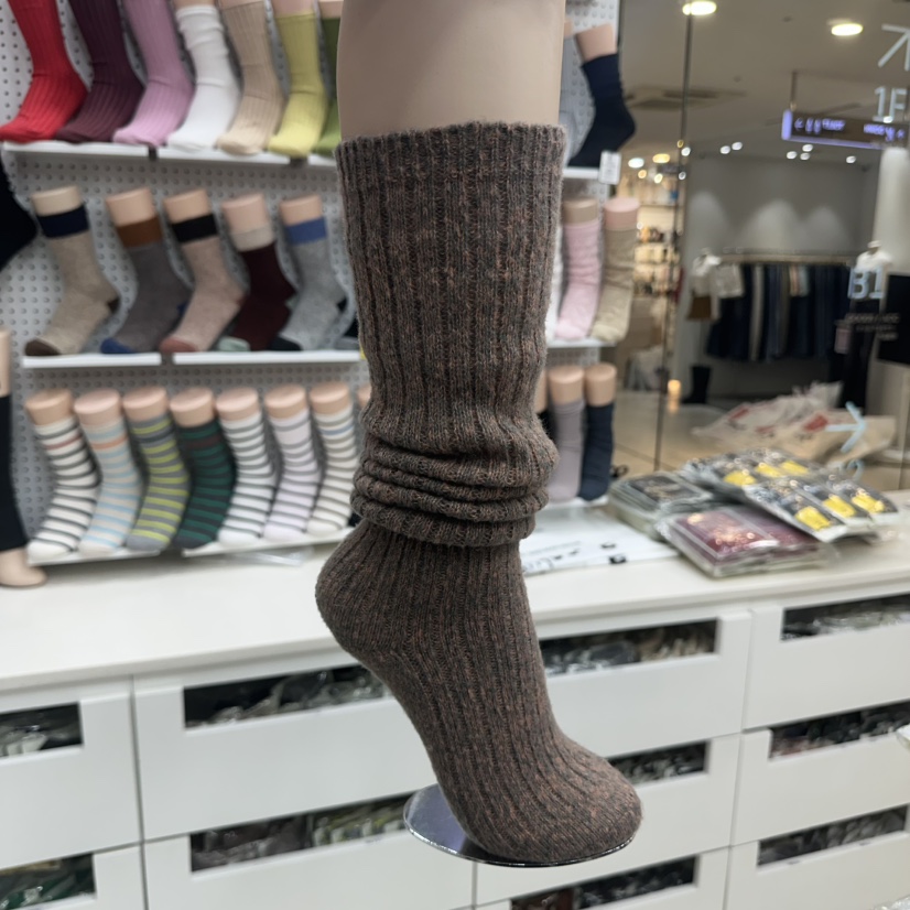 AILEEN韓國直郵㊣女裝新品時尚推薦25秋冬職業人氣休閑襪子LEJUNEV襪子圖色3