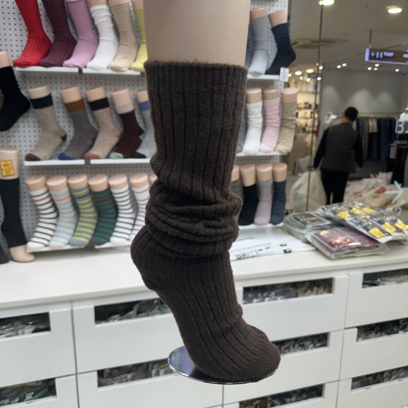 AILEEN韓國直郵㊣女裝新品時尚推薦25秋冬職業人氣休閑襪子LEJUNEV襪子圖色4