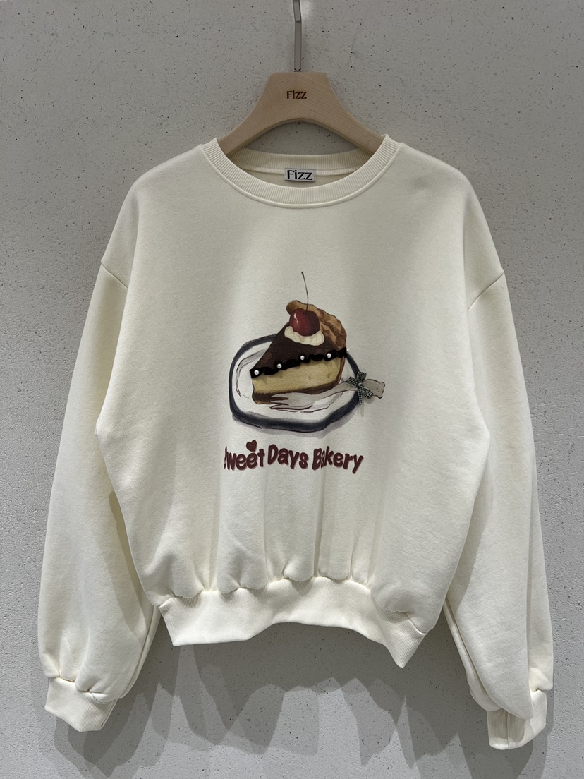 FIZZ韓國代購㊣女裝新品休閑人氣職業時尚推薦25秋冬熱賣衛衣FIZZ衛衣圖色1