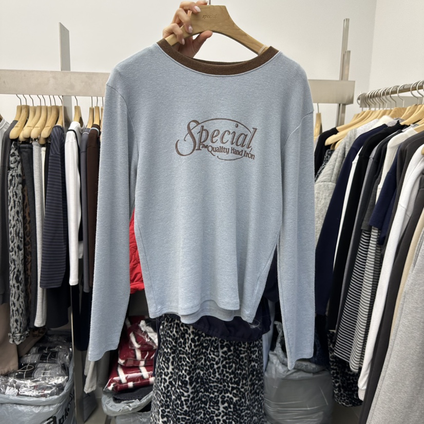 SPECIAL韓國直郵㊣女士新款推薦熱賣職業人氣休閑時尚長袖T恤SPECIAL長袖T恤圖色1